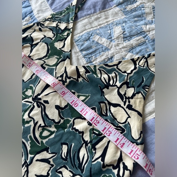 Banana Republic Womens Blue White Floral Summer Cute V-Neck Tank Top XXS Petite - Picture 4 of 10